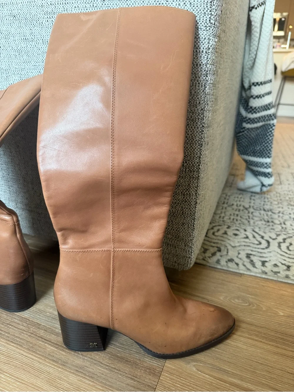 Sam Edelman Kerby Knee-High Boot in Tan Leather